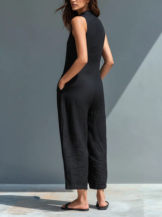 Hollis | Wide-Leg Button Jumpsuit