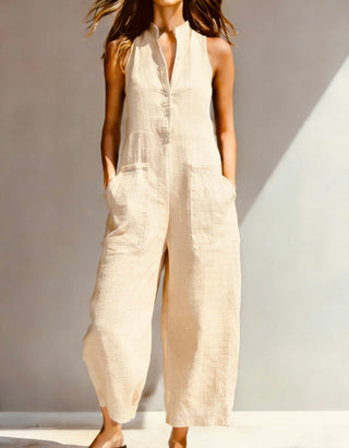 Hollis | Wide-Leg Button Jumpsuit