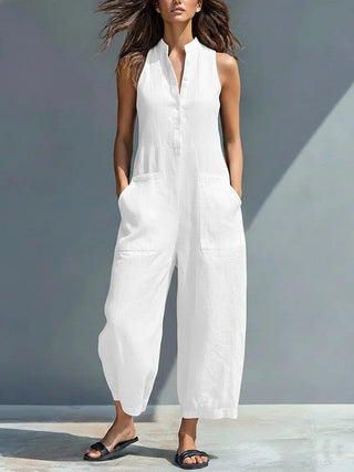 Hollis | Wide-Leg Button Jumpsuit