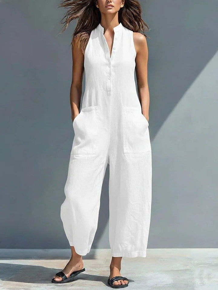 Hollis | Wide-Leg Button Jumpsuit