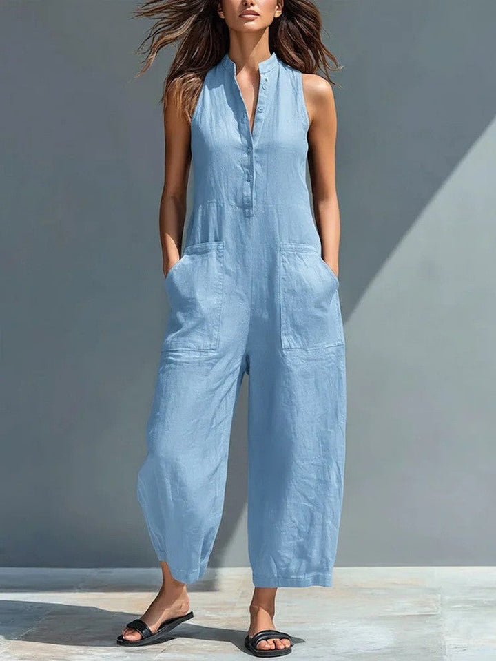 Hollis | Wide-Leg Button Jumpsuit