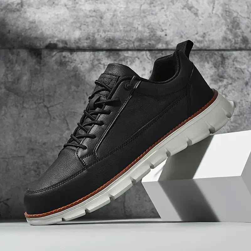 Hugo | Leather-Look Lace-Up Sneaker