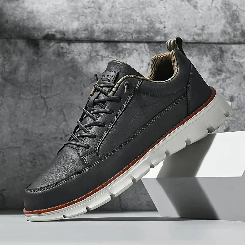 Hugo | Leather-Look Lace-Up Sneaker