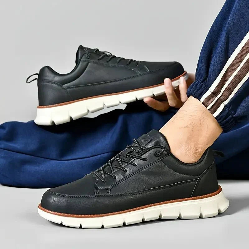 Hugo | Leather-Look Lace-Up Sneaker