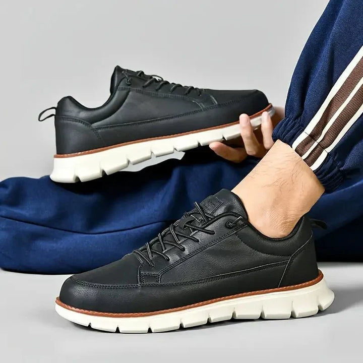 Hugo | Leather-Look Lace-Up Sneaker