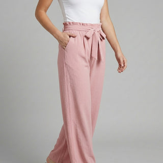 Raila Paperbag Wide-Leg Pants
