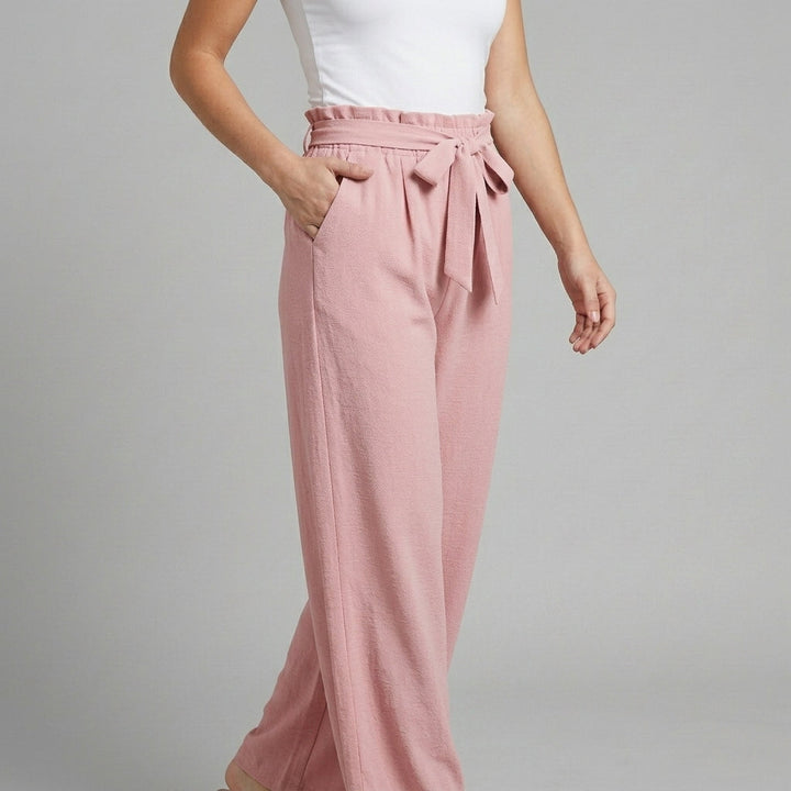 Raila Paperbag Wide-Leg Pants