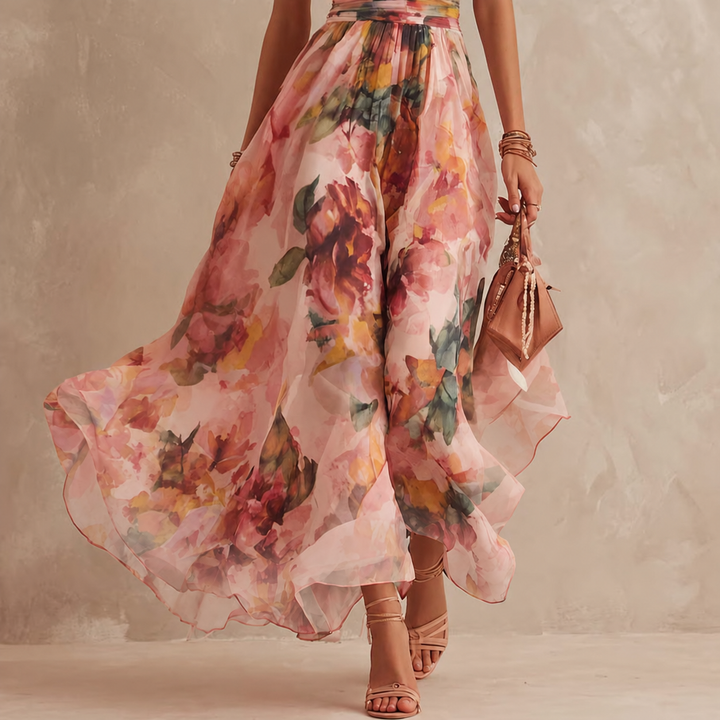 Isadora | One-Shoulder Floral Maxi Dress