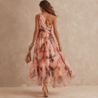 Isadora | One-Shoulder Floral Maxi Dress