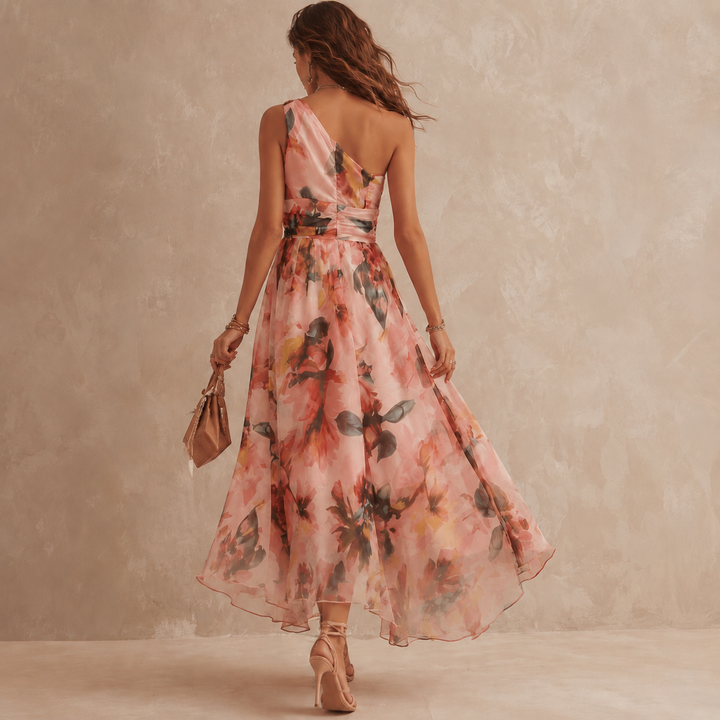 Isadora | One-Shoulder Floral Maxi Dress