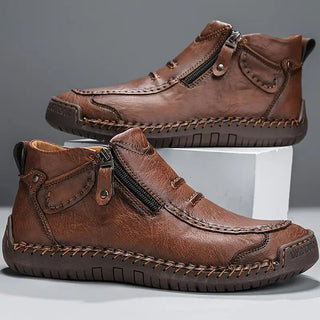 Ivan | Side-Zip Stitched Moc Shoe