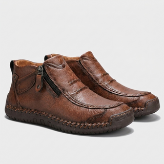 Ivan | Side-Zip Stitched Moc Shoe