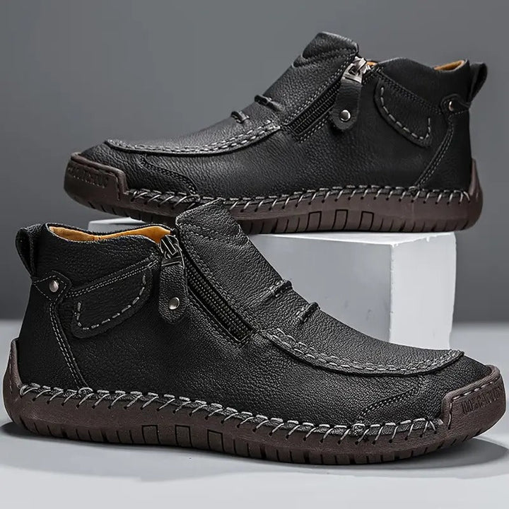 Ivan | Side-Zip Stitched Moc Shoe