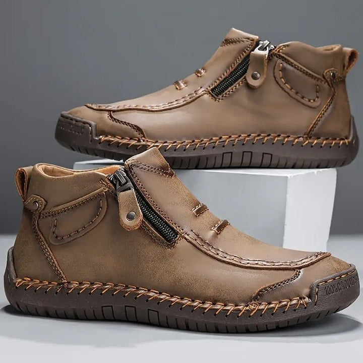 Ivan | Side-Zip Stitched Moc Shoe