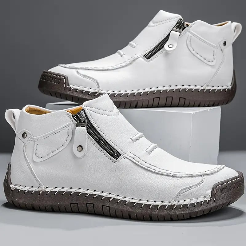 Ivan | Side-Zip Stitched Moc Shoe