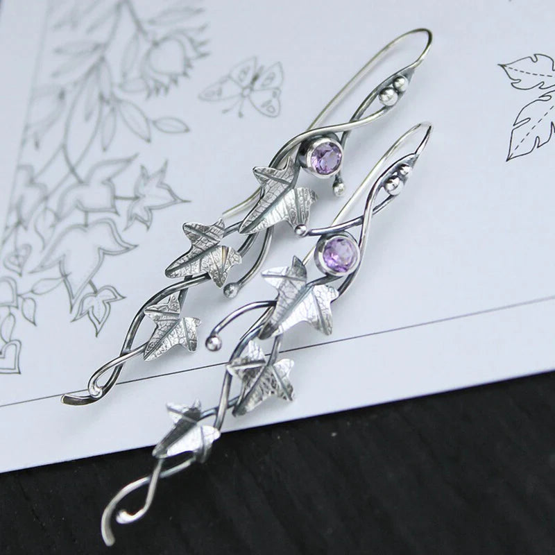 Ivy Leaf Drop Earrings