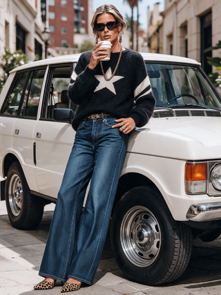 Juliette | Star Motif Relaxed Sweater