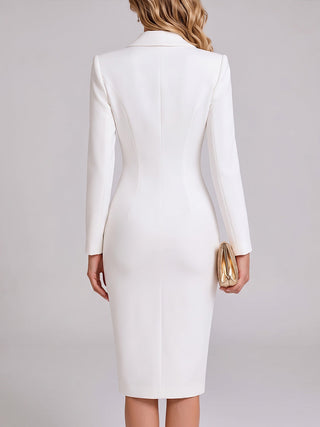 Lapel Blazer Dress