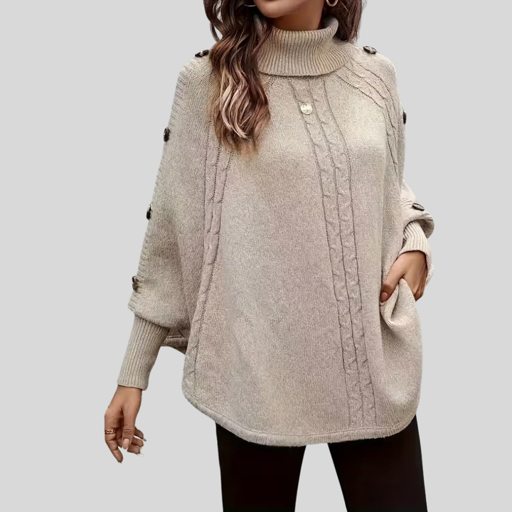 Leonie | Cable-Knit Funnel-Neck Sweater