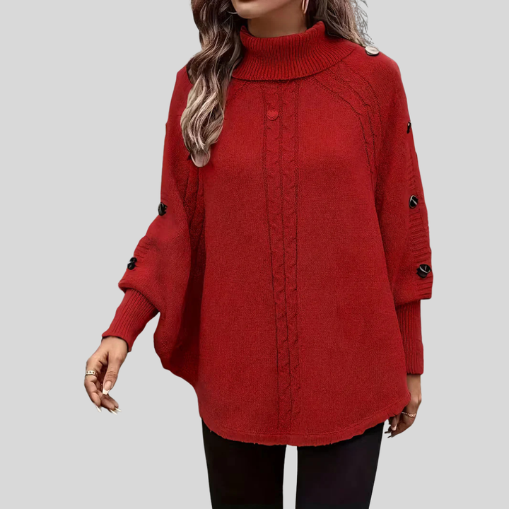Leonie | Cable-Knit Funnel-Neck Sweater