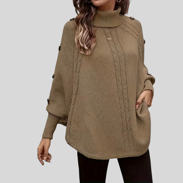 Leonie | Cable-Knit Funnel-Neck Sweater