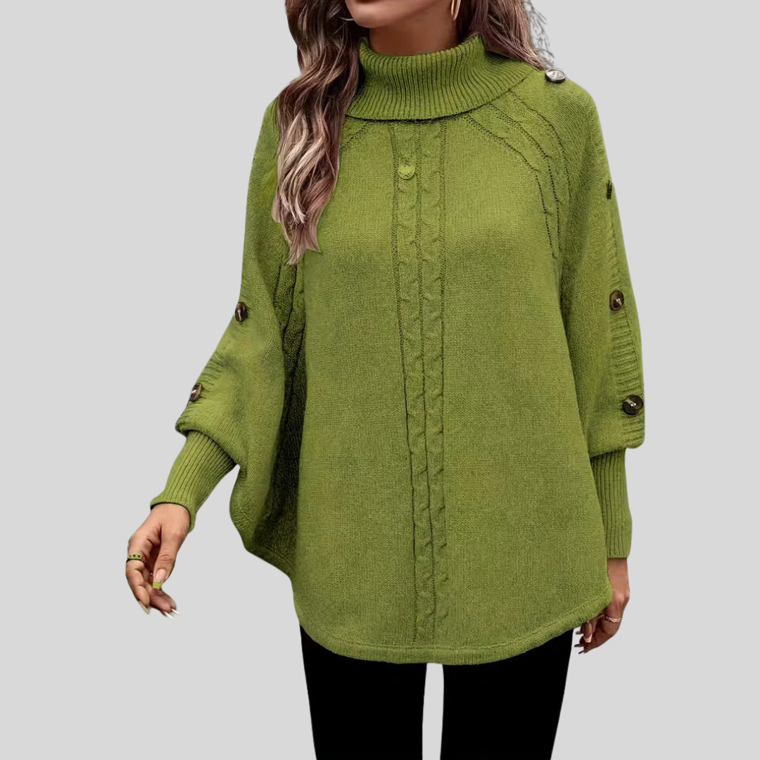 Leonie | Cable-Knit Funnel-Neck Sweater