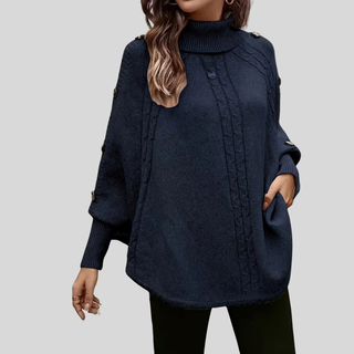 Leonie | Cable-Knit Funnel-Neck Sweater