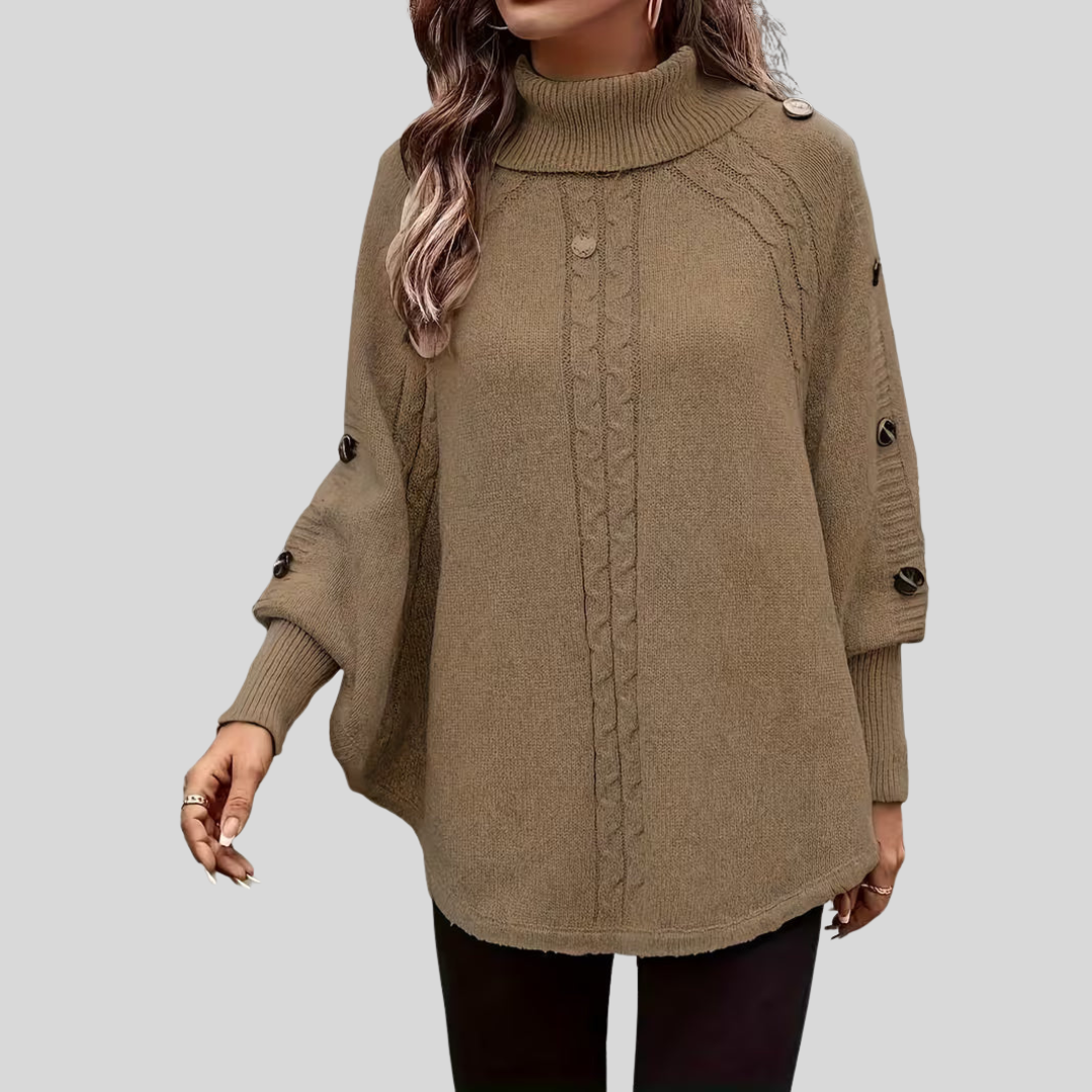 Leonie | Cable-Knit Funnel-Neck Sweater