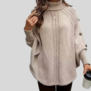 Leonie | Cable-Knit Funnel-Neck Sweater