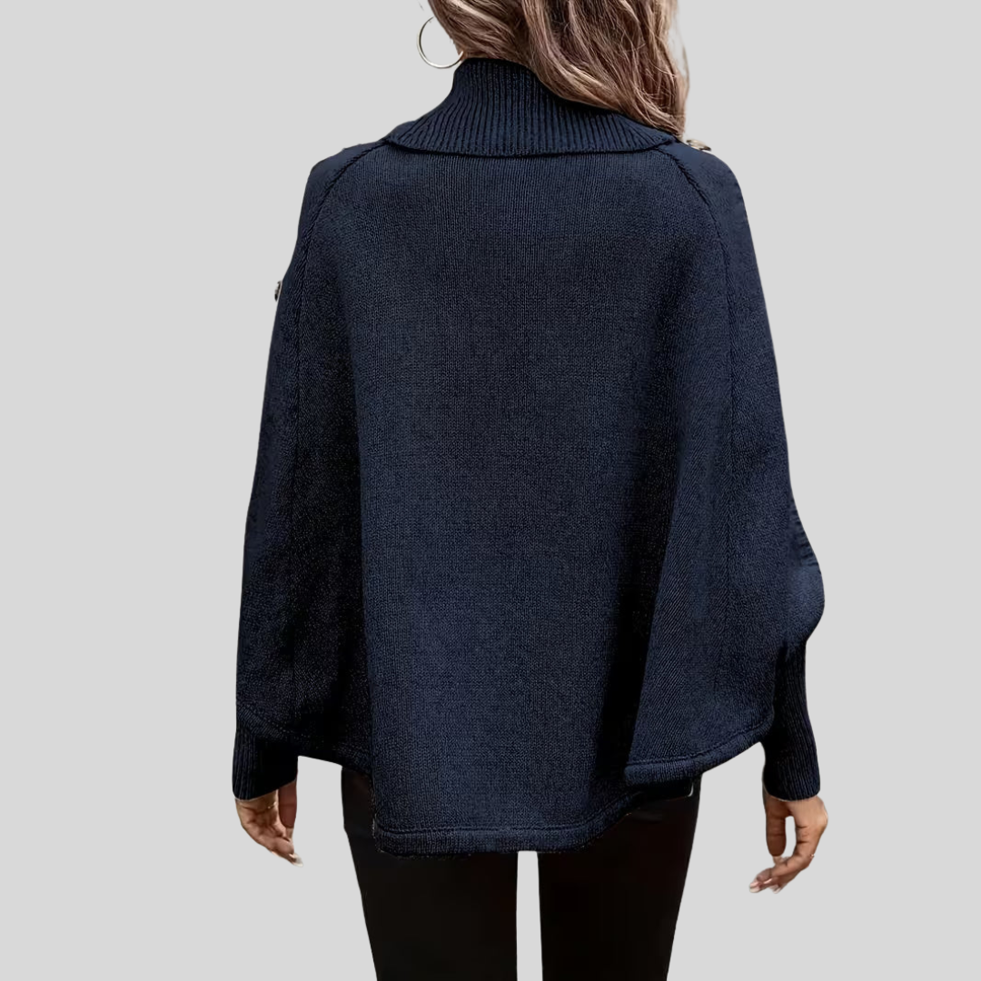 Leonie | Cable-Knit Funnel-Neck Sweater