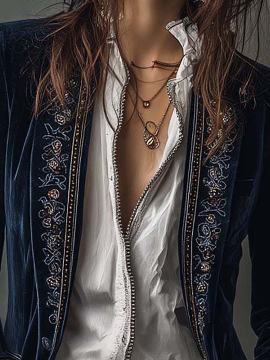 Leonora | Embroidered Longline Jacket