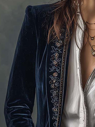 Leonora | Embroidered Longline Jacket
