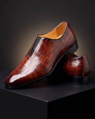 Lorenzo | Croc-Embossed Slip-On Shoes