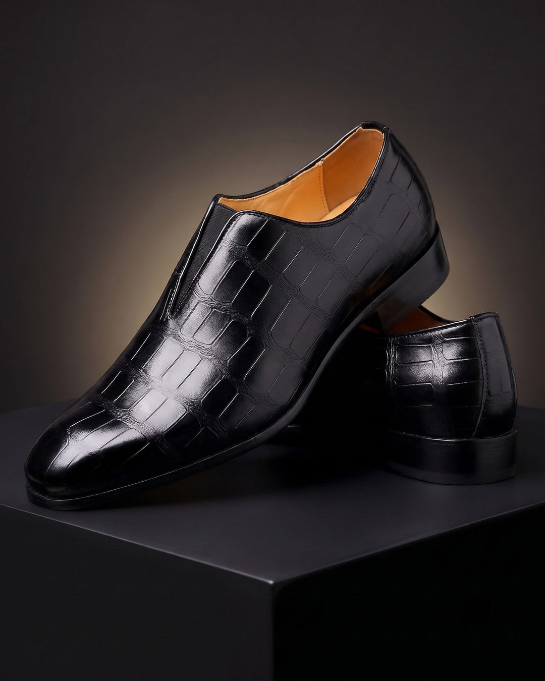Lorenzo | Croc-Embossed Slip-On Shoes