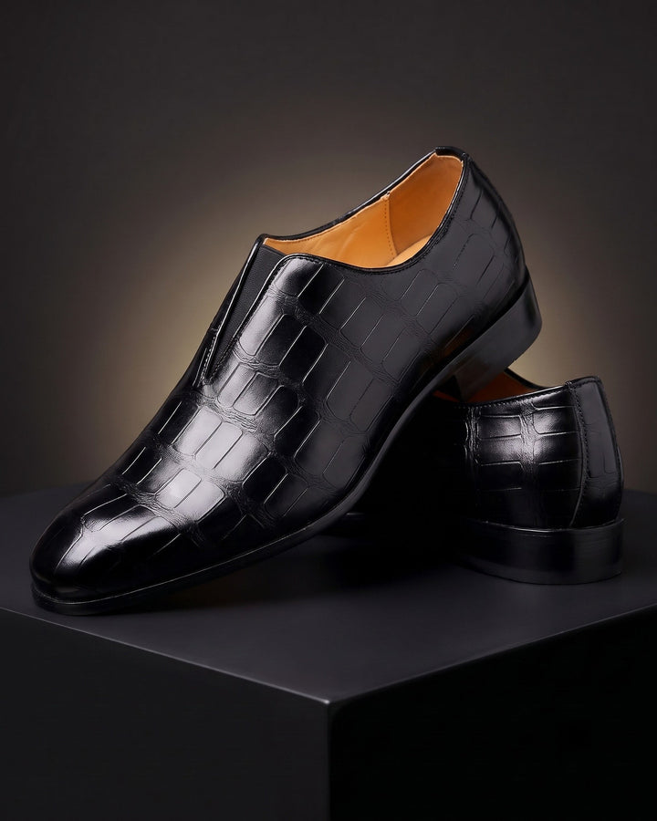 Lorenzo | Croc-Embossed Slip-On Shoes
