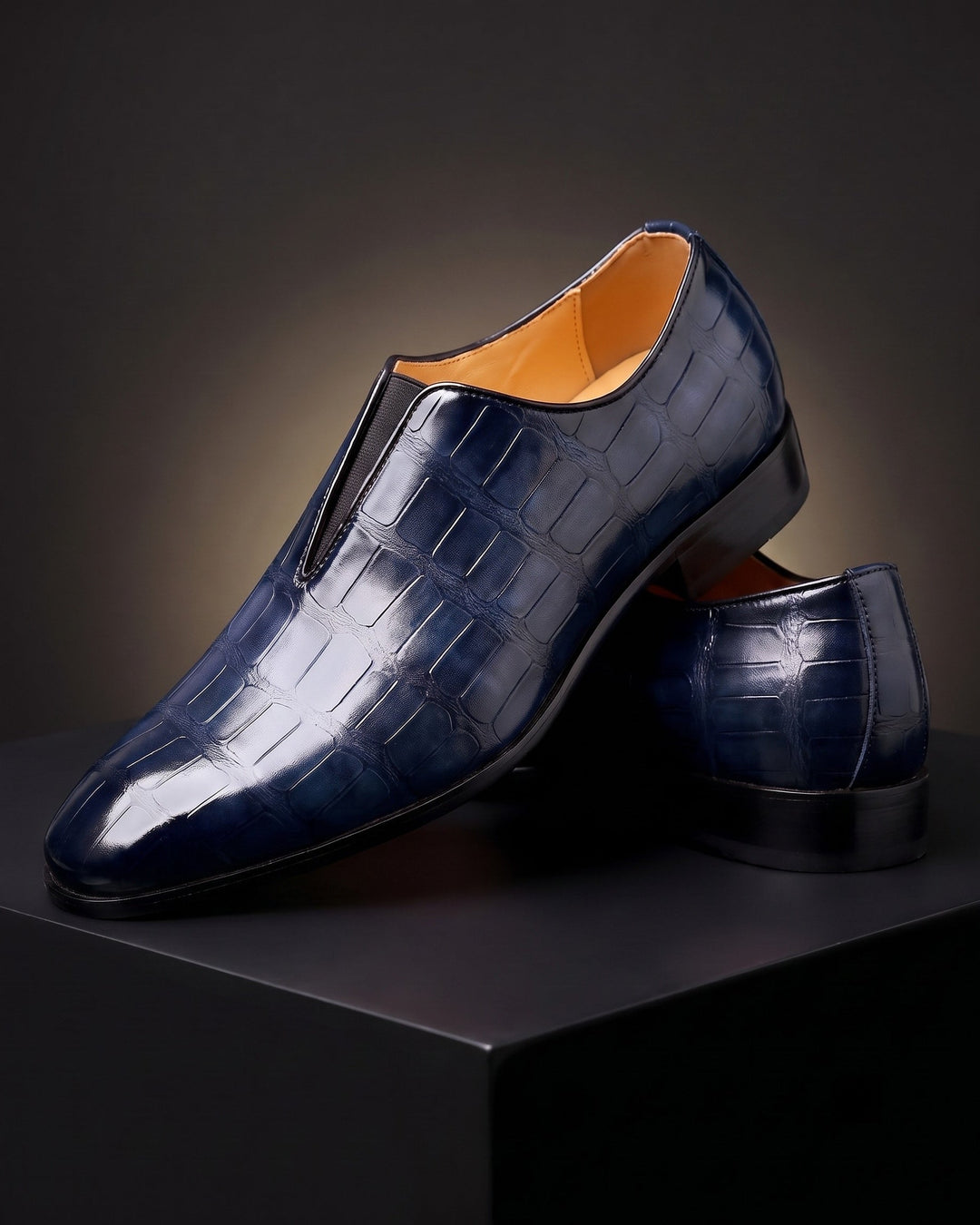Lorenzo | Croc-Embossed Slip-On Shoes