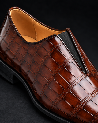 Lorenzo | Croc-Embossed Slip-On Shoes