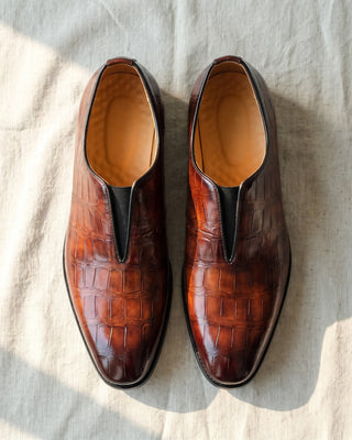 Lorenzo | Croc-Embossed Slip-On Shoes