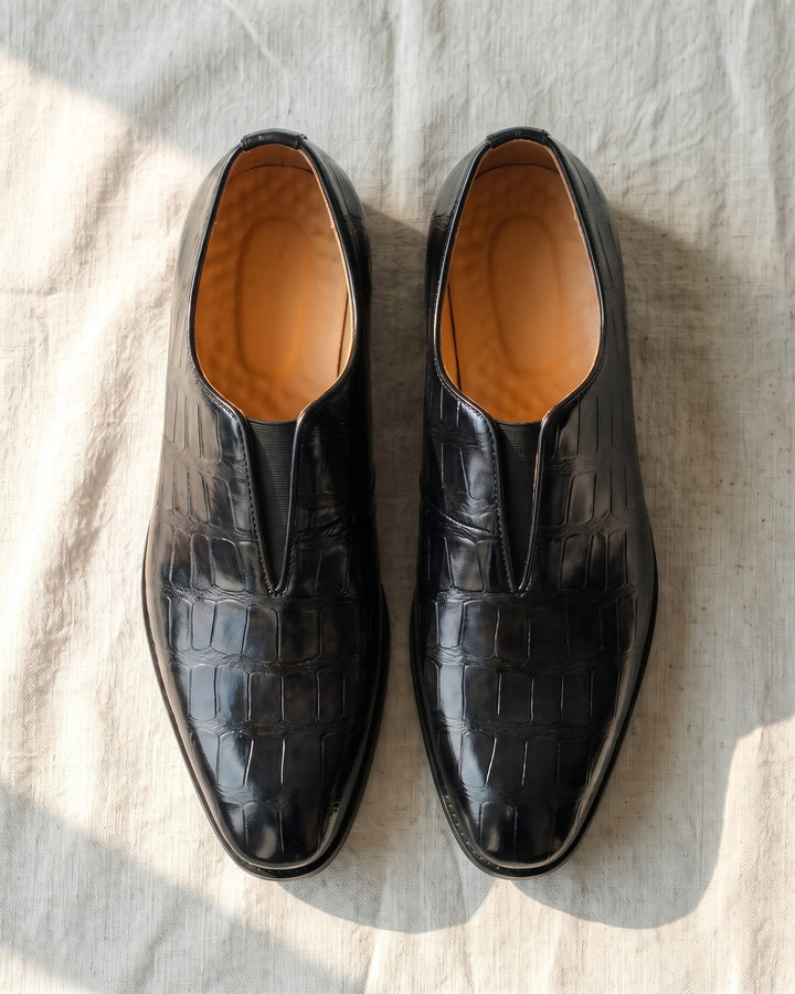Lorenzo | Croc-Embossed Slip-On Shoes