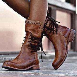 Lydia | Vintage Lace-Up Boots