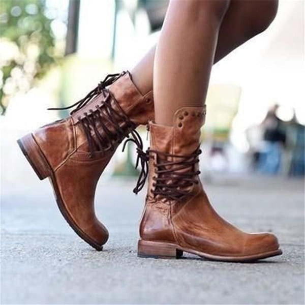 Lydia | Vintage Lace-Up Boots