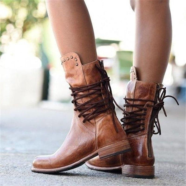Lydia | Vintage Lace-Up Boots