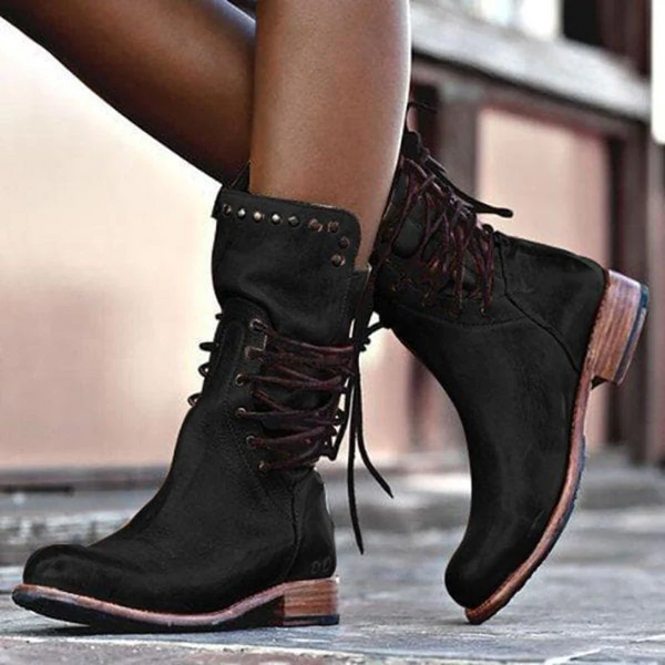 Lydia | Vintage Lace-Up Boots