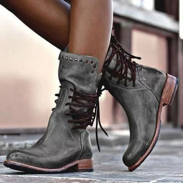 Lydia | Vintage Lace-Up Boots