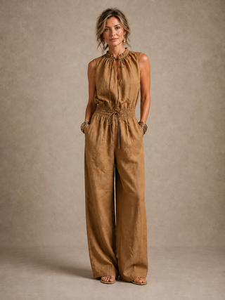 Marisol | High-Neck Sleeveless Jumpsuit