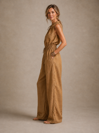 Marisol | High-Neck Sleeveless Jumpsuit