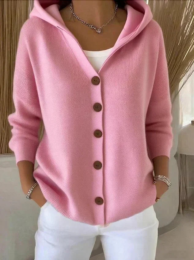 Meryl | Hooded Button Cardigan