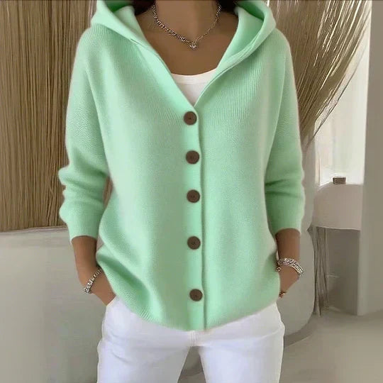 Meryl | Hooded Button Cardigan