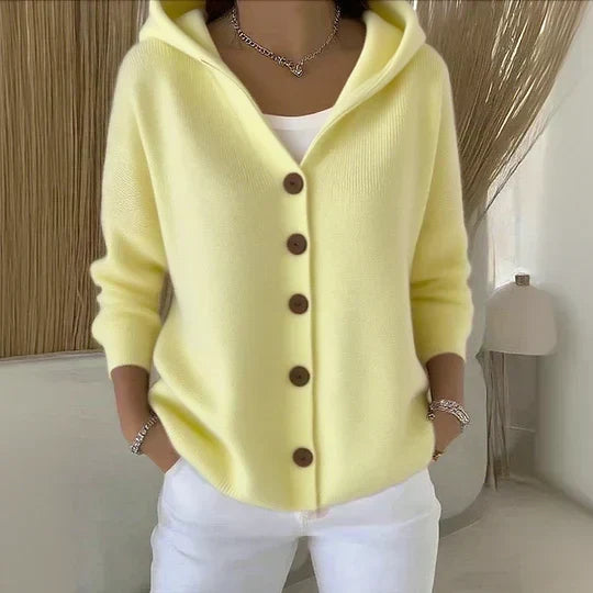Meryl | Hooded Button Cardigan