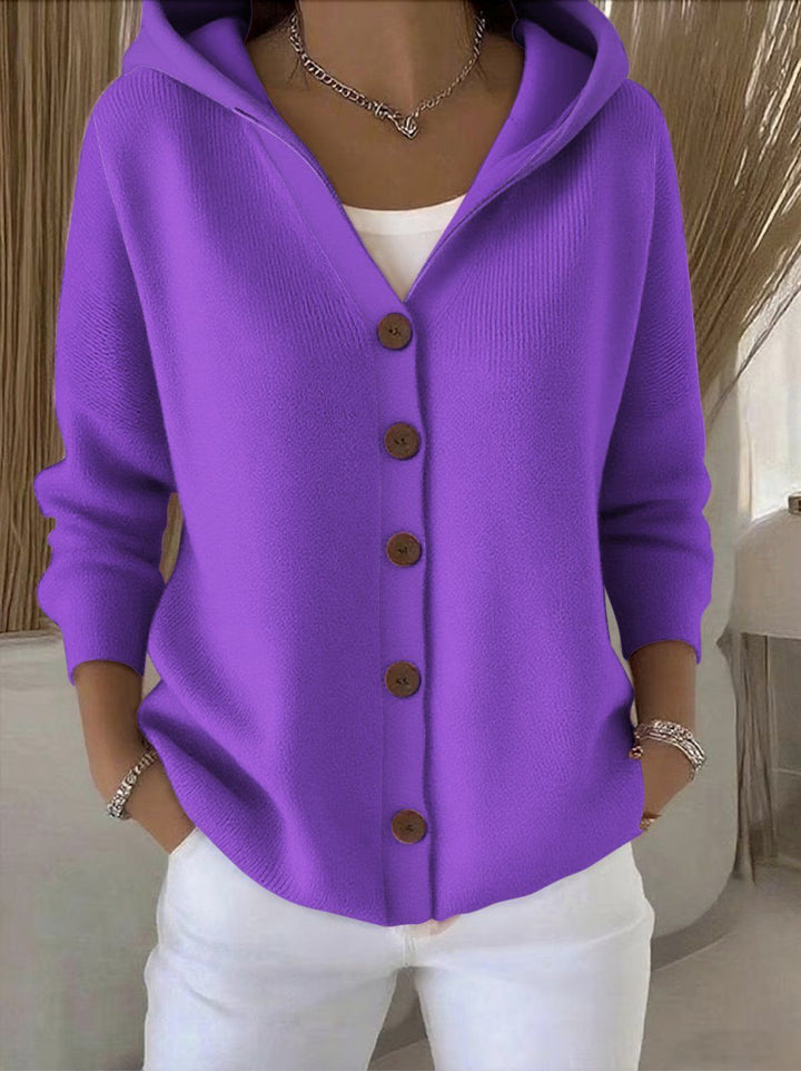 Meryl | Hooded Button Cardigan